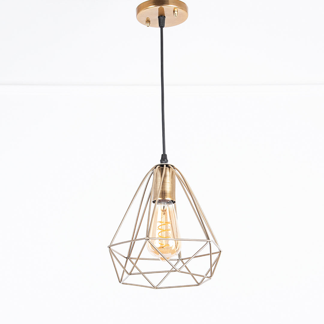 Diamond fit pendant light  - Gold