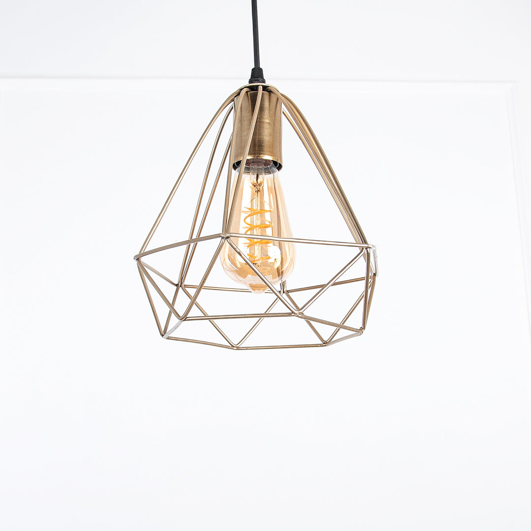 Diamond fit pendant light  - Gold