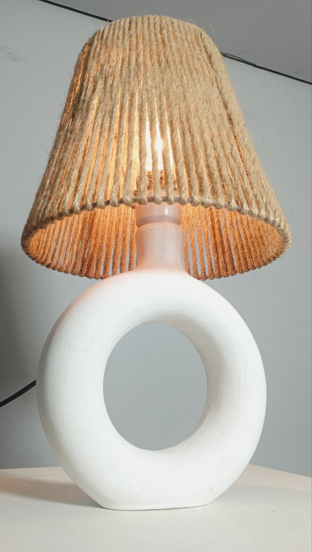 Ciambella White Table Lamp - Brown