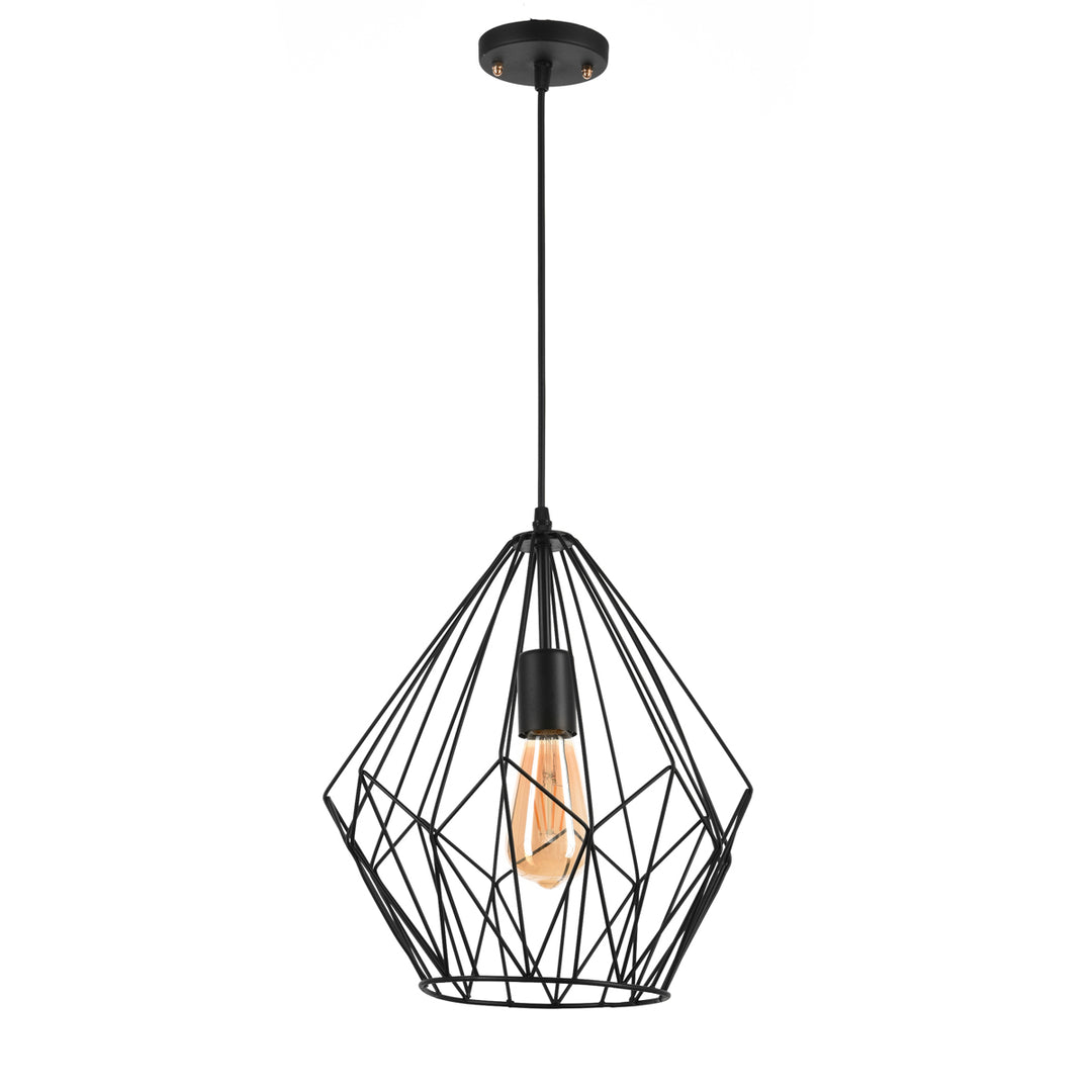 Diamond fit pendant light  - Black (large)