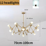 Load image into Gallery viewer, Mesh movable chandelier - 12 branch - Gold
