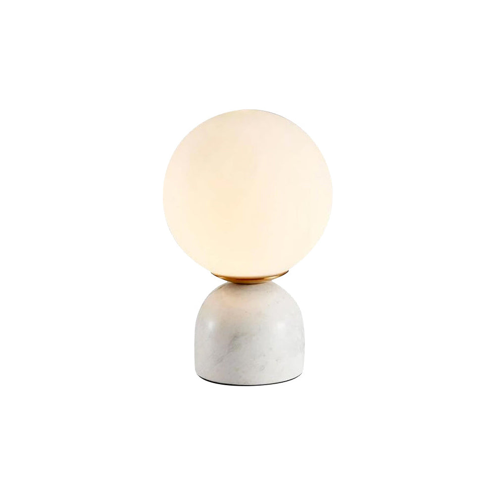 Marble mini table lamp - White