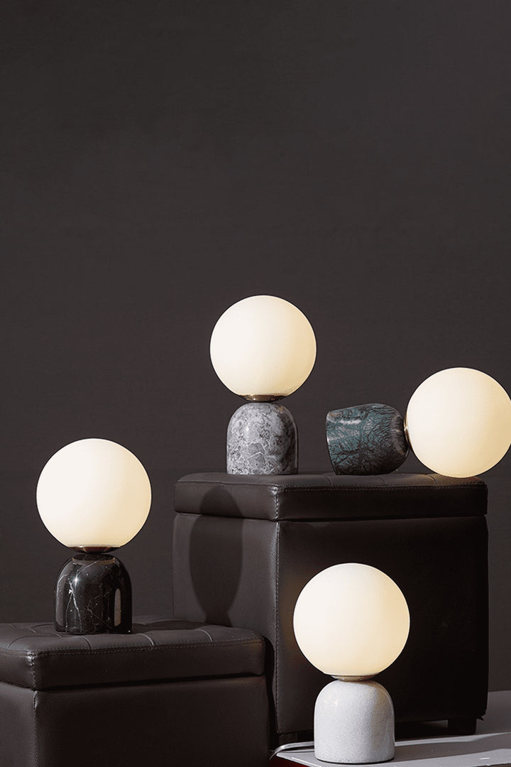 Marble mini table lamp - Black