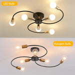 Load image into Gallery viewer, Steco turn chandelier - 6 branches - Black
