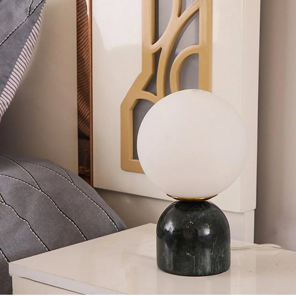 Marble mini table lamp - Black