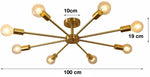 Load image into Gallery viewer, Steco chandelier - 8 branches - Gold
