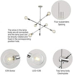 Load image into Gallery viewer, Sputnik Chandelier - 6 bulb - Silver
