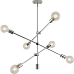 Load image into Gallery viewer, Sputnik Chandelier - 6 bulb - Silver
