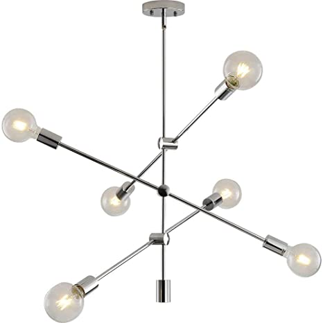 Sputnik Chandelier - 6 bulb - Silver