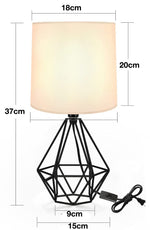 Load image into Gallery viewer, Diamond fit table lamp - Black
