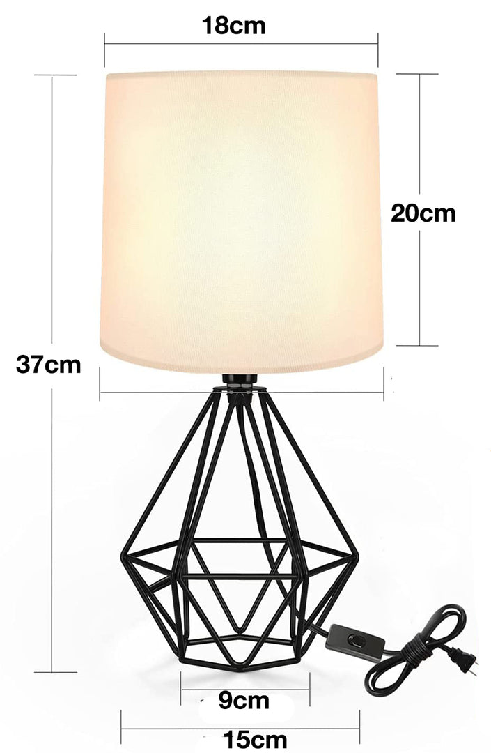 Diamond fit table lamp - Black