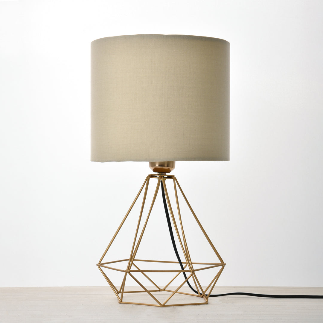 Diamond fit table lamp - Gold