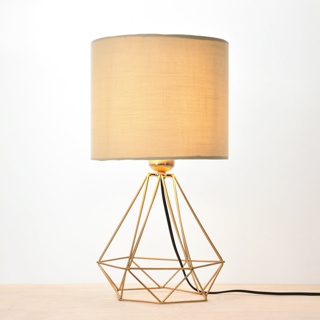 Diamond fit table lamp - Gold