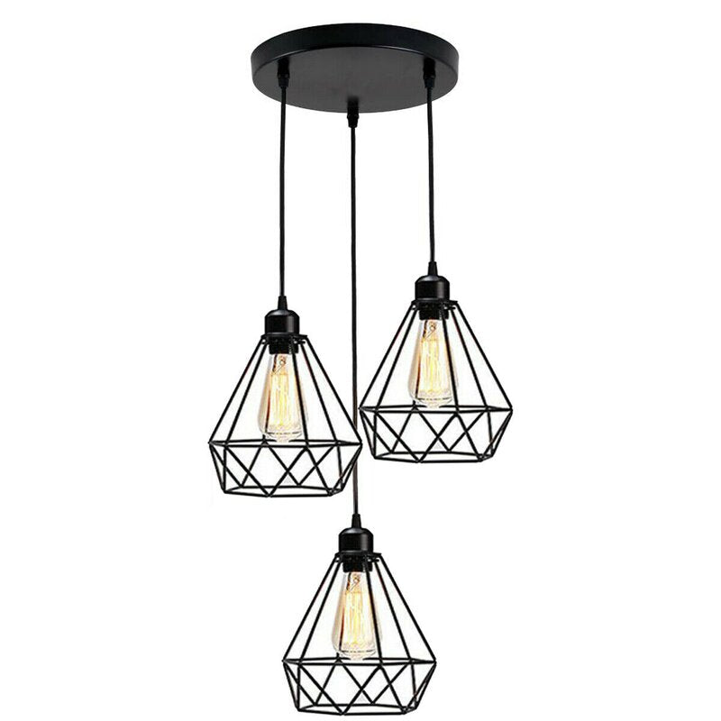 Diamond fit Chandelier  - Black