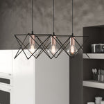 Load image into Gallery viewer, triple Star  fit line Chandelier  - Black
