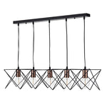 Load image into Gallery viewer, quintuple Star fit line Chandelier  - Black
