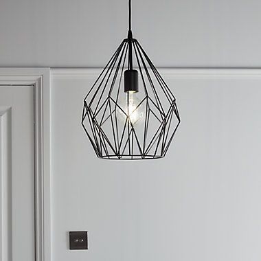 Diamond fit pendant light  - Black (large)