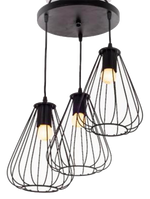 Load image into Gallery viewer, Reversed Jaula  Chandelier  - Black
