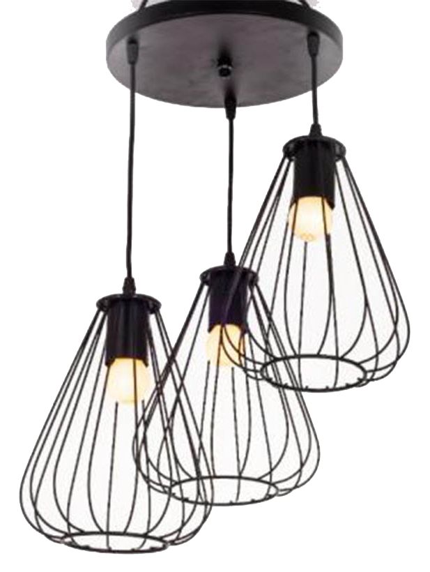 Reversed Jaula  Chandelier  - Black