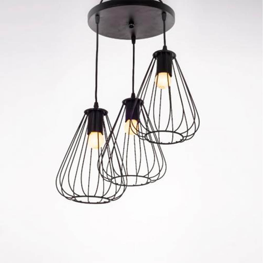 Reversed Jaula  Chandelier  - Black