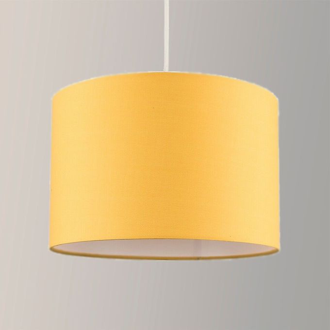 Drum Lampshade Lighting Unit - Yellow