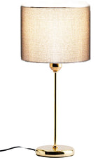 Load image into Gallery viewer, Tavolo Gold Table Lamp - Beige (Velvet)
