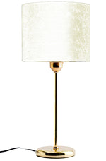 Load image into Gallery viewer, Tavolo Gold Table Lamp - Beige (Velvet)
