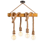 Load image into Gallery viewer, Bamboo Anchor Rope Vinatge Pendant Light - 4 Bulb
