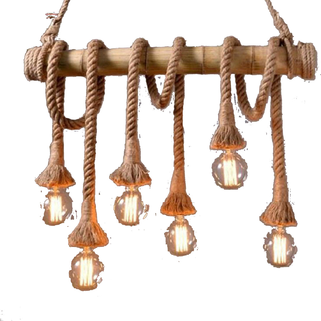 Bamboo Anchor Rope Vinatge Pendant Light