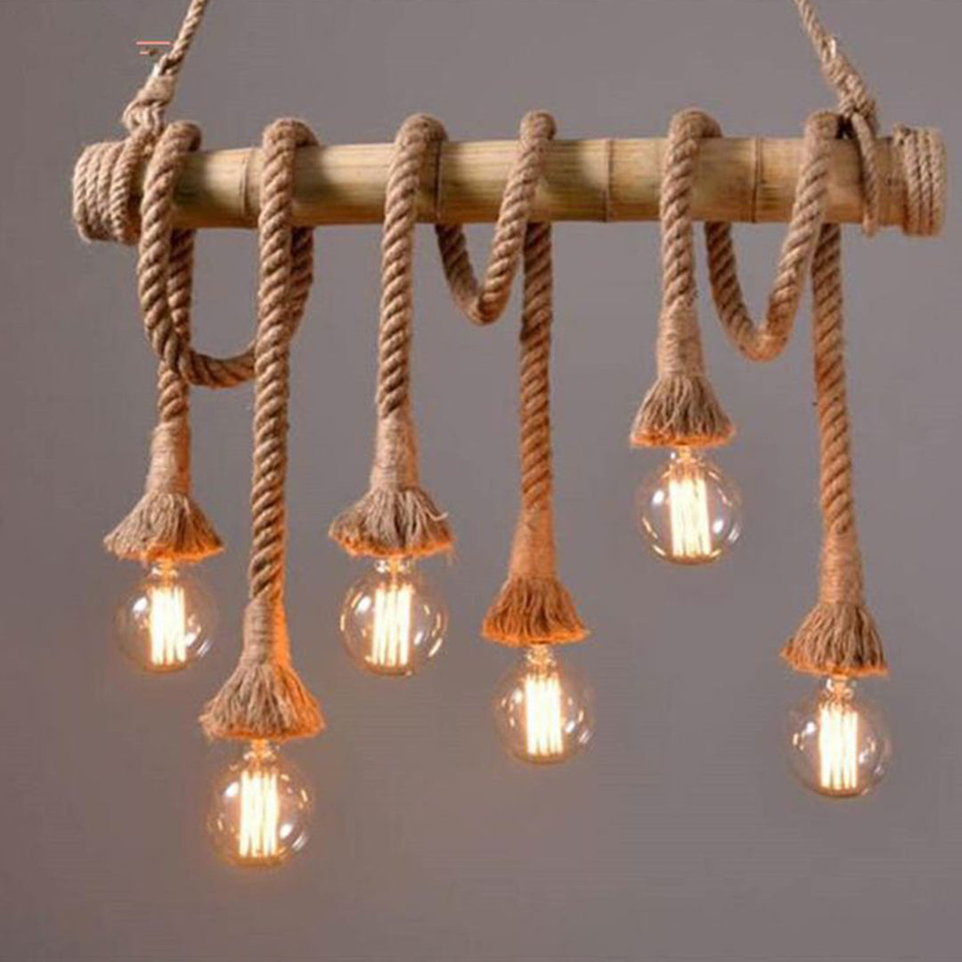 Bamboo Anchor Rope Vinatge Pendant Light