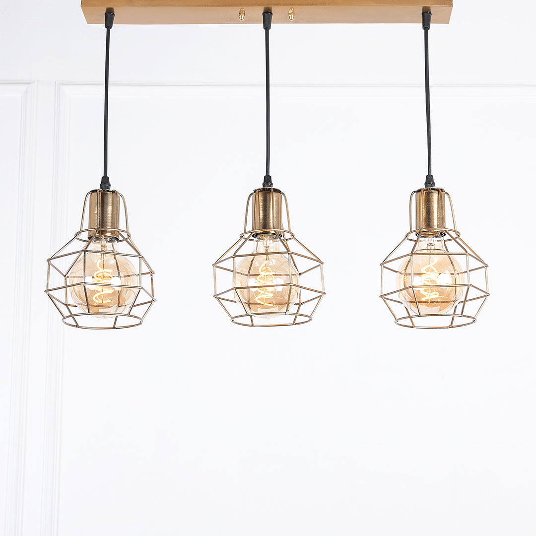 Bomb fit line Chandelier  - Gold