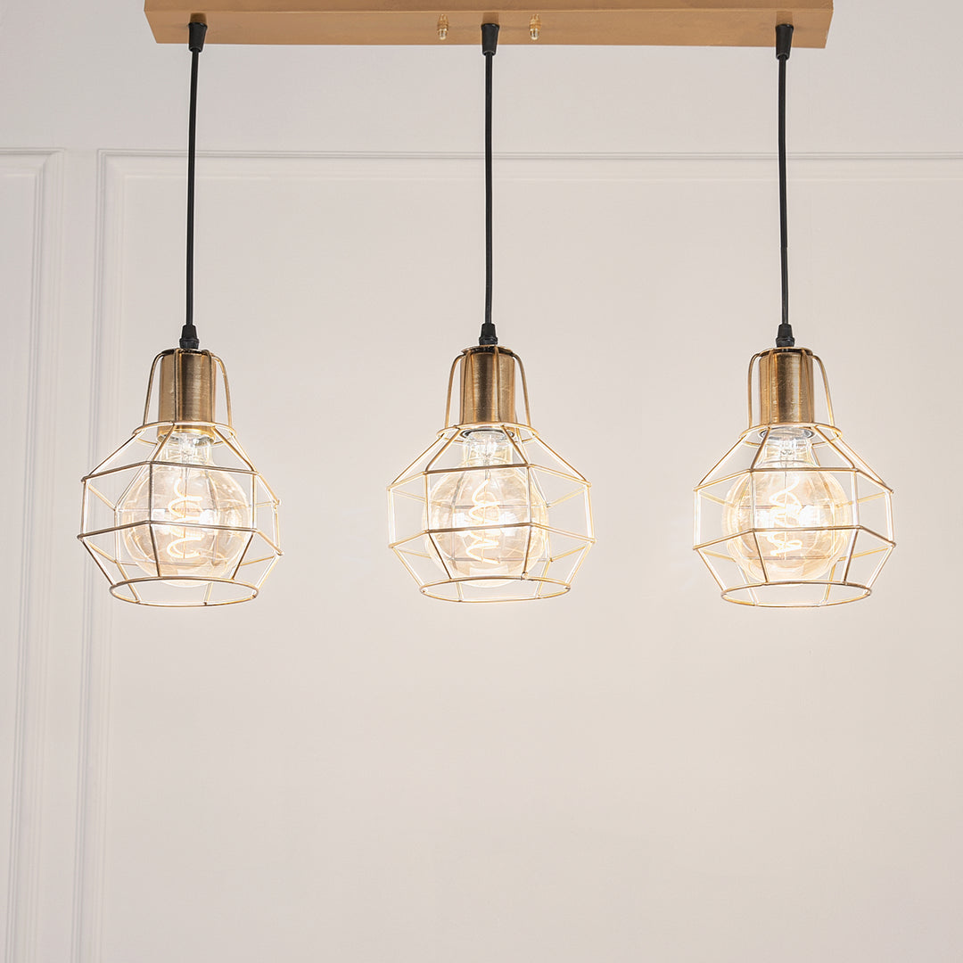 Bomb fit line Chandelier  - Gold