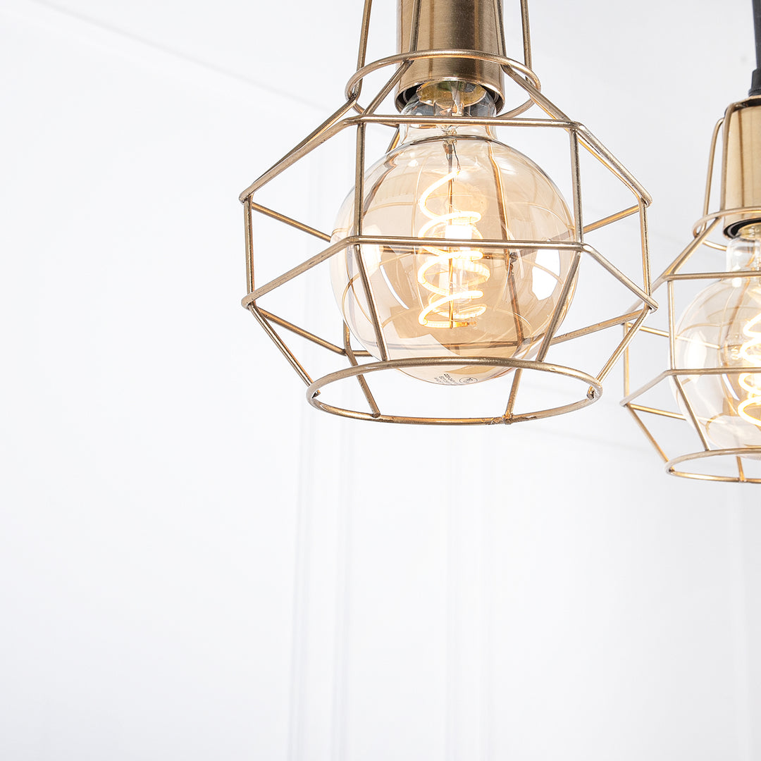 Bomb fit line Chandelier  - Gold