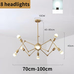 Load image into Gallery viewer, Mesh movable chandelier - 8 branch - Gold
