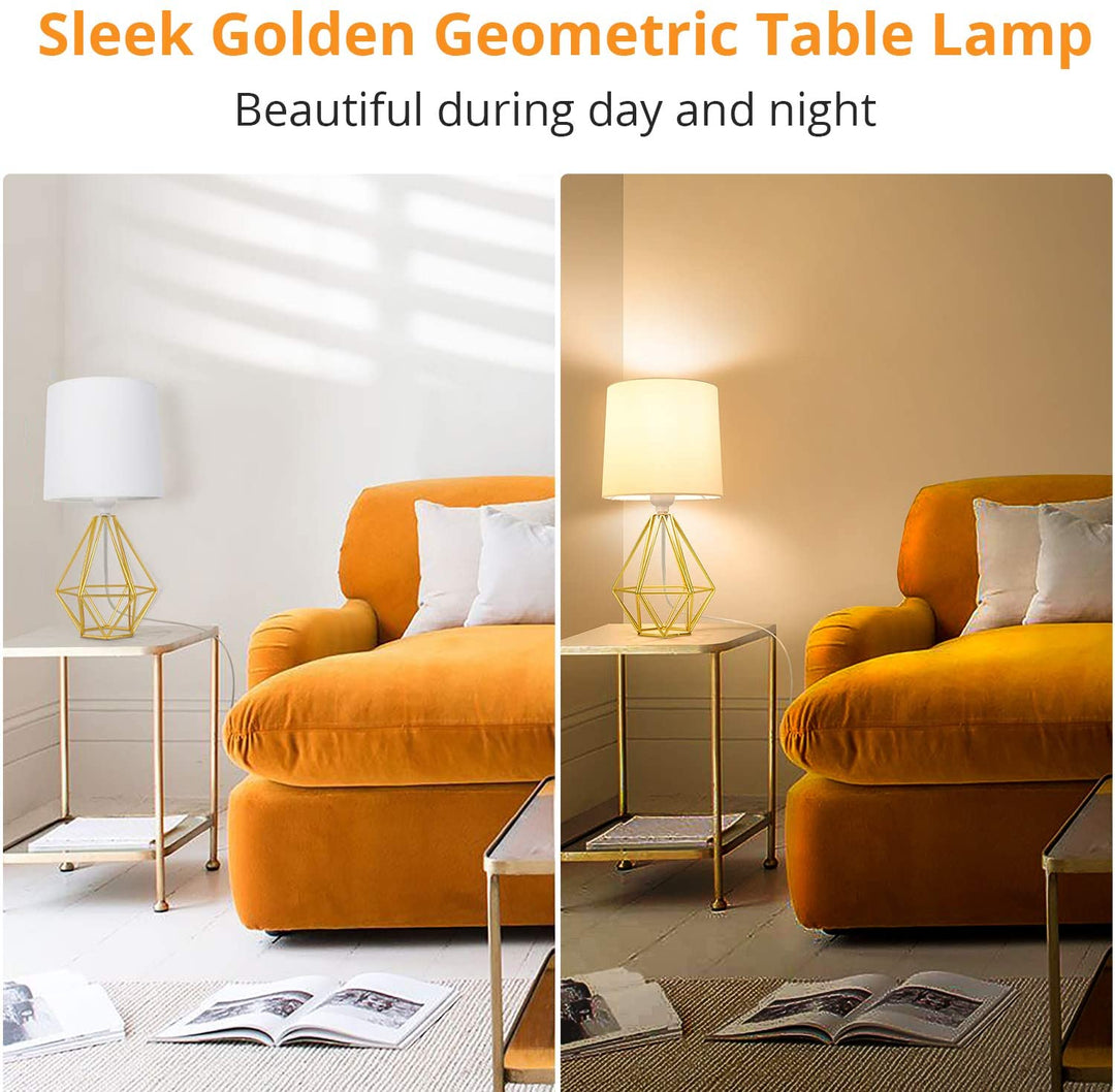 Diamond fit table lamp - Gold