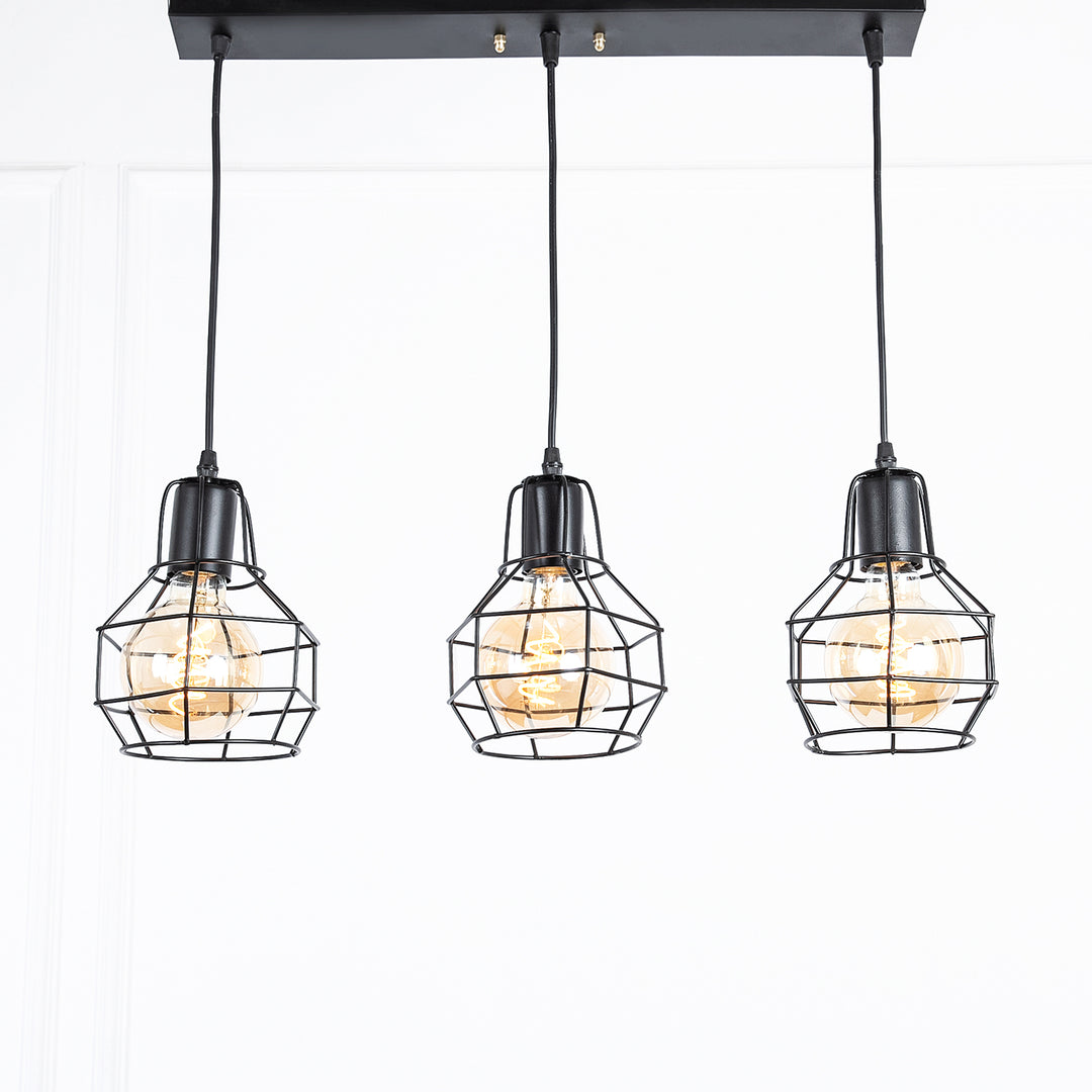 Bomb fit line Chandelier  - Black