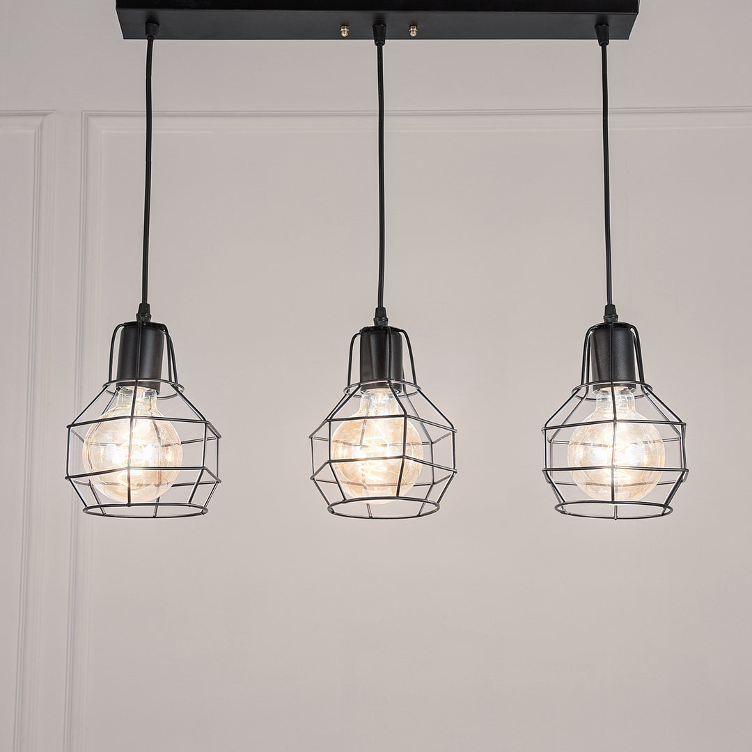 Bomb fit line Chandelier  - Black