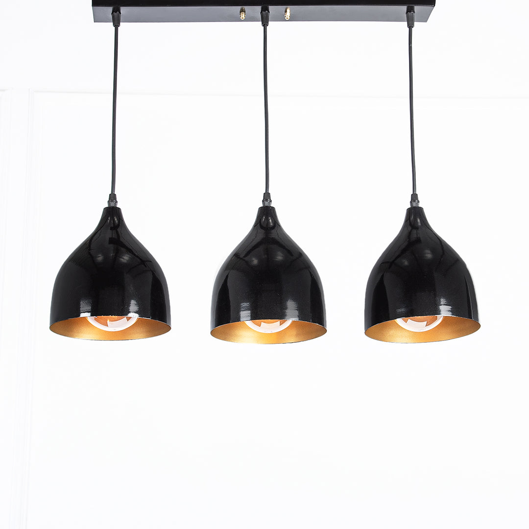 Naomi Line Chandelier - Black