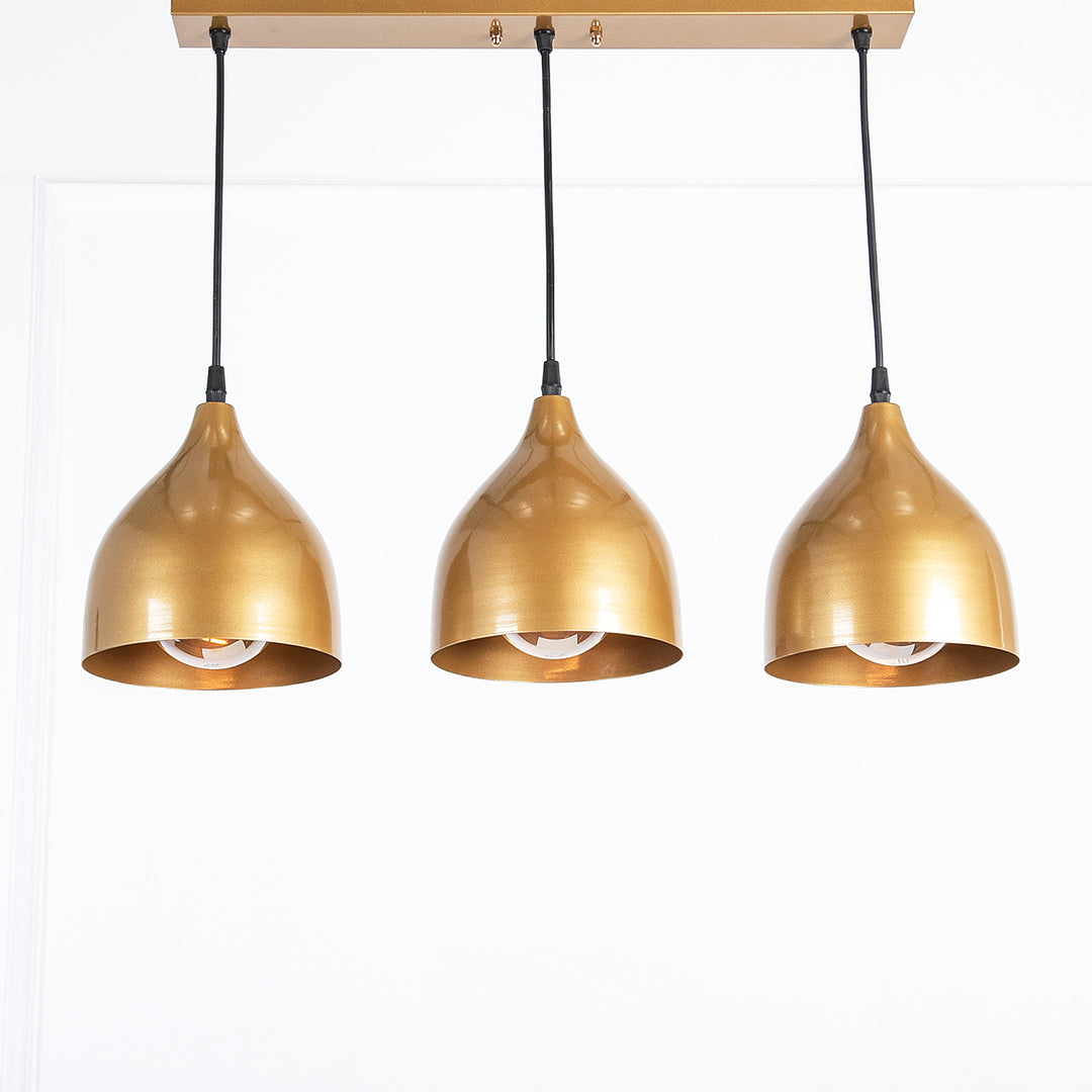 Naomi Line Chandelier - Gold