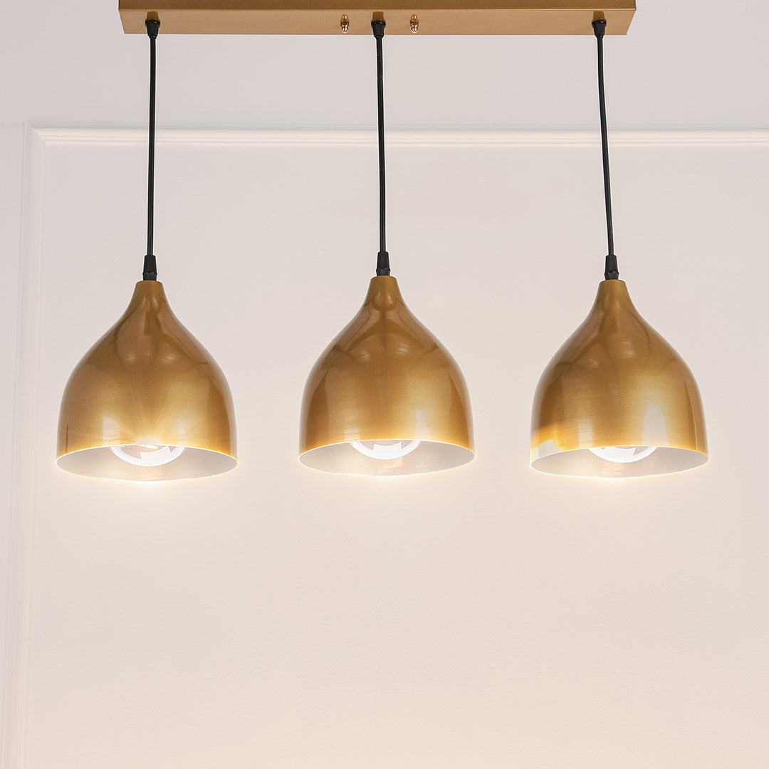 Naomi Line Chandelier - Gold