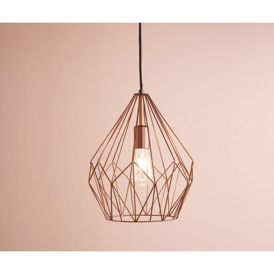 Diamond fit pendant light  - Rose Gold (large)