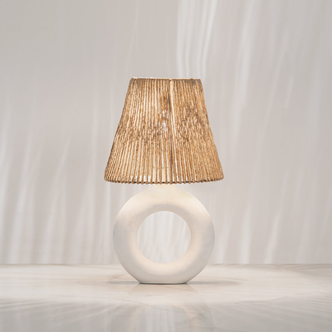 Ciambella White Table Lamp - Brown