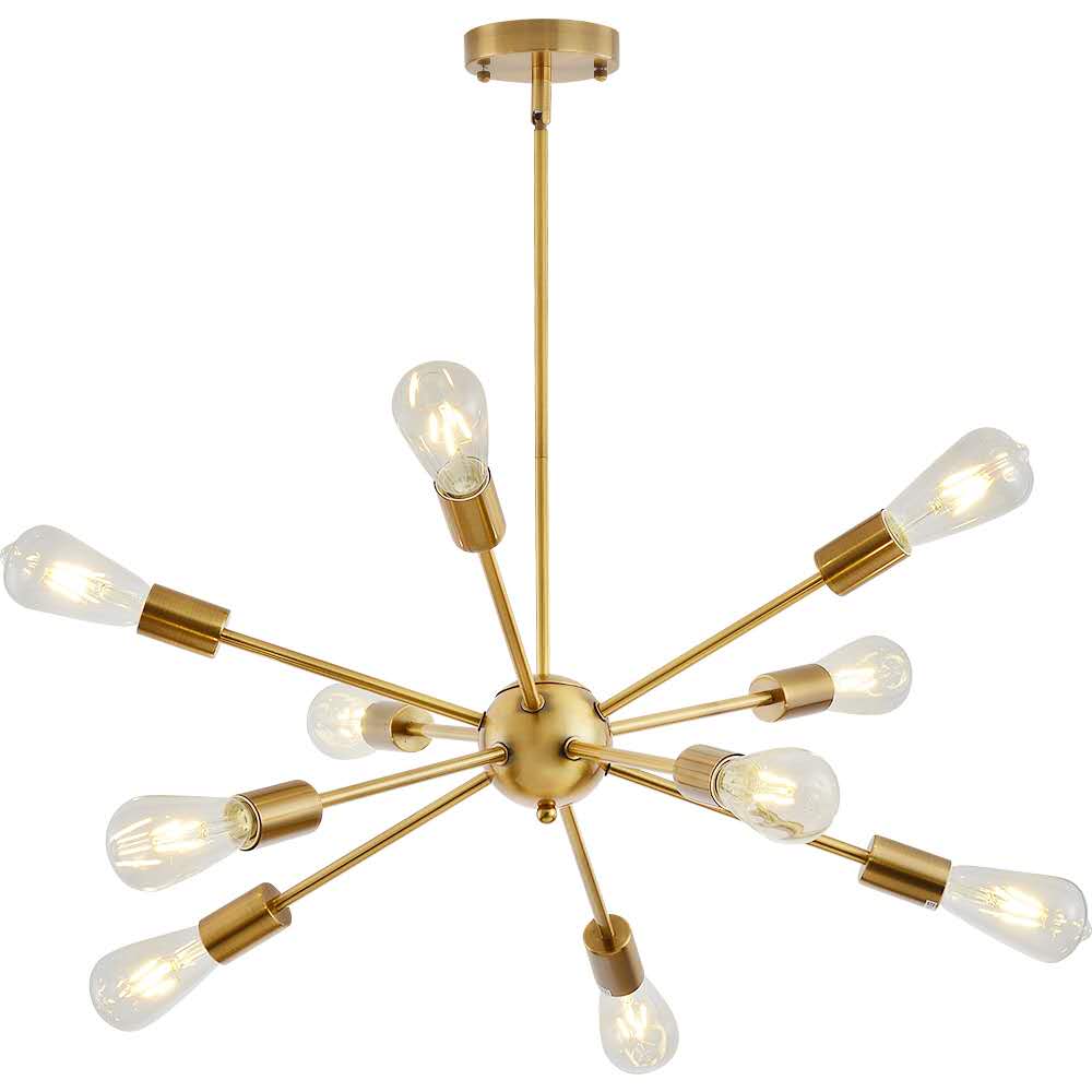 Mesh  chandelier - 10 branch - Gold