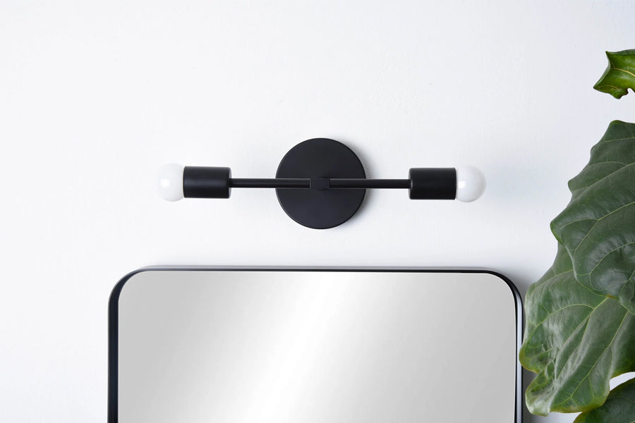 Double simple wall lamp - Black