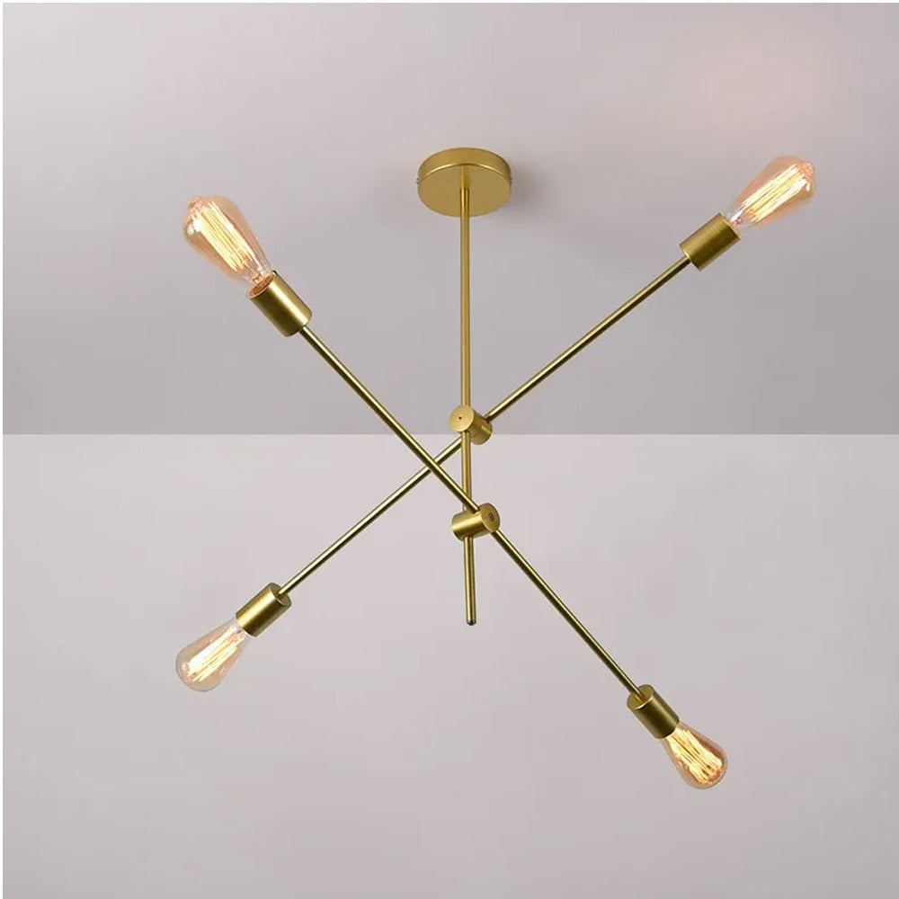 Sputnik Chandelier - 4 bulb - Gold