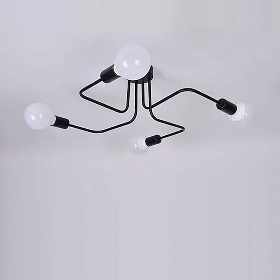 Steco turn chandelier - 4 branches - Black