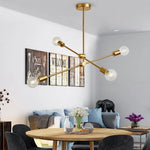 Load image into Gallery viewer, Sputnik Chandelier - 4 bulb - Gold
