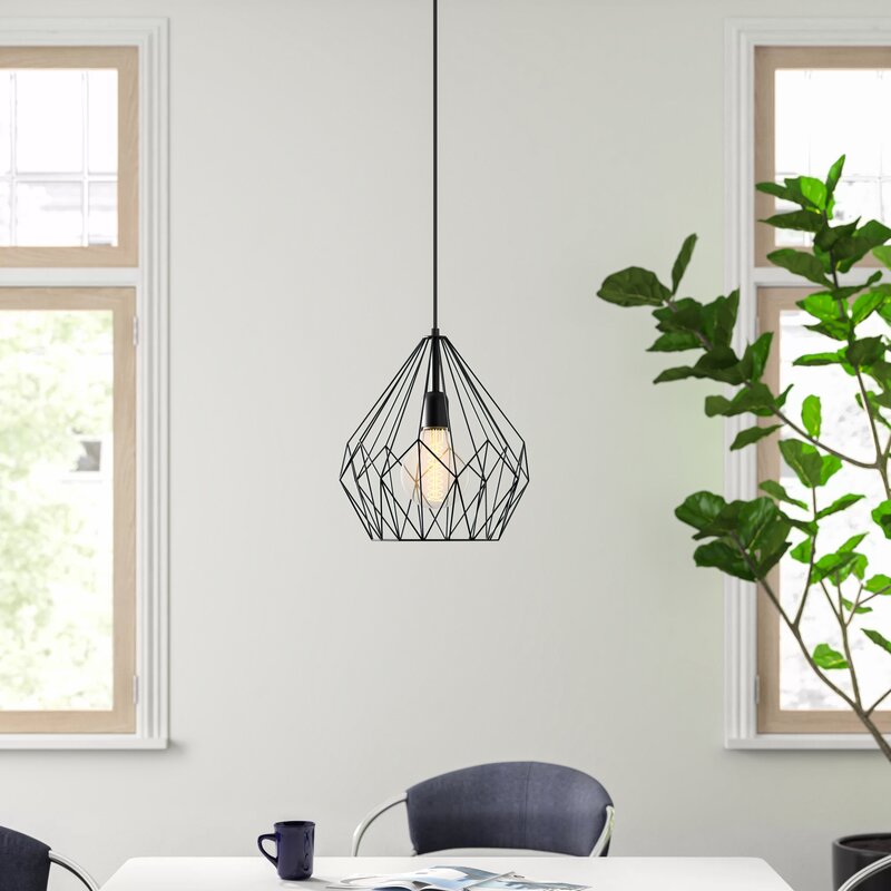 Diamond fit pendant light  - Black (large)