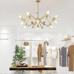 Load image into Gallery viewer, Mesh movable chandelier - 12 branch - Gold
