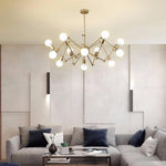 Load image into Gallery viewer, Mesh movable chandelier - 12 branch - Gold
